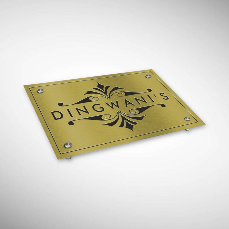 Durable Brass SS Nameplate | DINGWANI'S