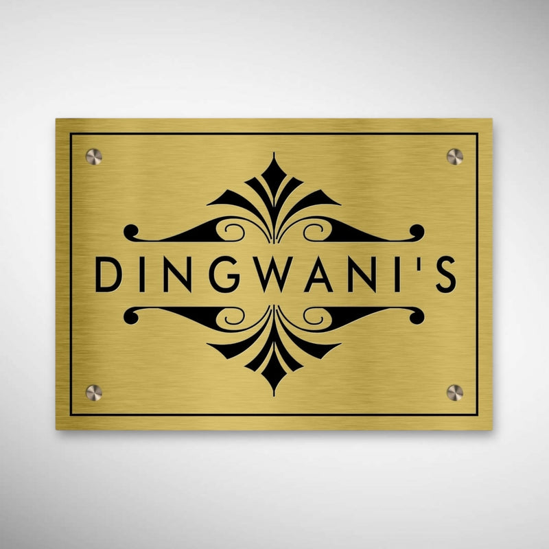 Durable Brass SS Nameplate | DINGWANI'S