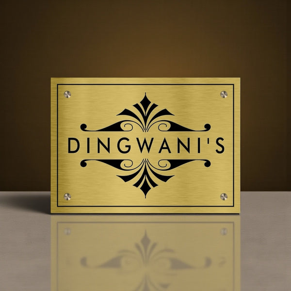 Durable Brass SS Nameplate | DINGWANI'S