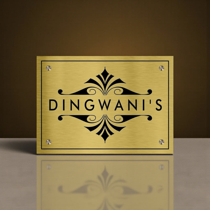 Durable Brass SS Nameplate | DINGWANI'S