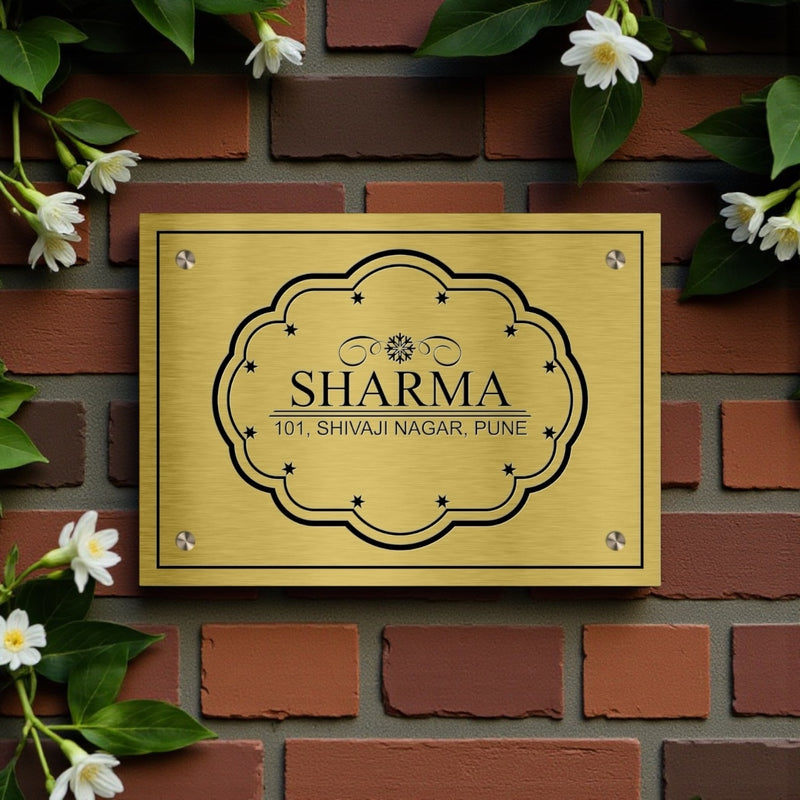 Durable Brass SS Nameplate | SHARMA