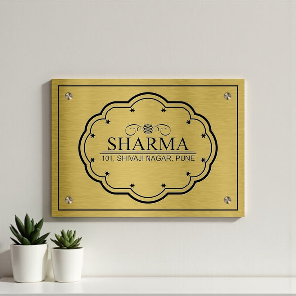 Durable Brass SS Nameplate | SHARMA