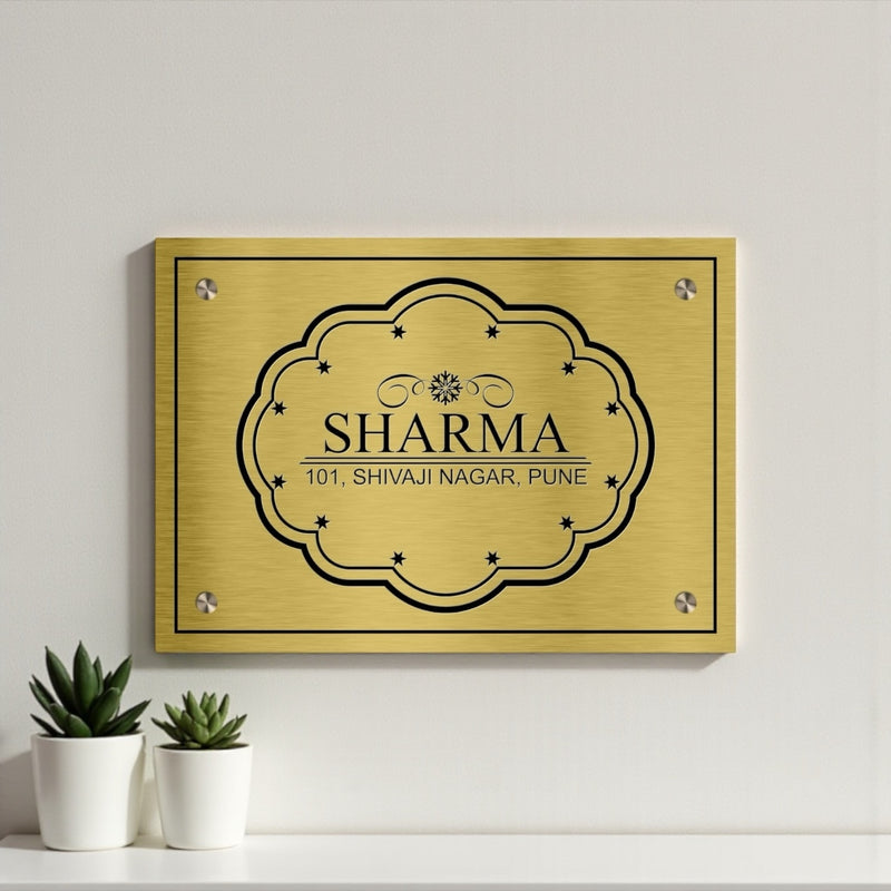 Durable Brass SS Nameplate | SHARMA