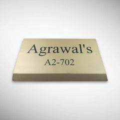 Pure Brass Chamfered Edges with Engraved Names