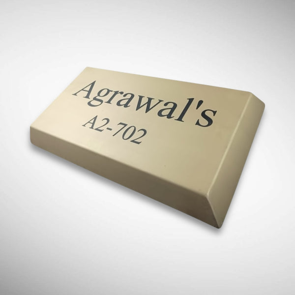 Pure Brass Chamfered Edges with Engraved Names