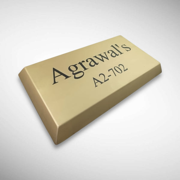 Pure Brass Chamfered Edges with Engraved Names