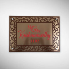 Copper SS Engraving Nameplate with Duco Colored Letters | KRISHNAMURTHY