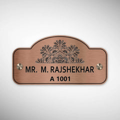 Copper SS Engraving Nameplate with Duco Colored Letters | M RAJSHEKHAR