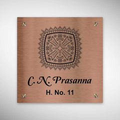 Copper SS Engraving Nameplate with Duco Colored Letters | C N PRASANNA