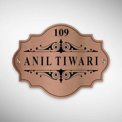 Copper SS Engraving Nameplate with Duco Colored Letters | ANIL TIWARI
