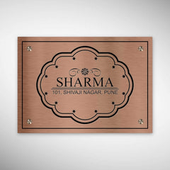 Copper SS Engraving Nameplate with Duco Colored Letters | SHARMA