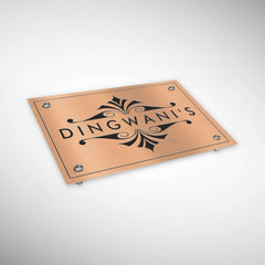 Copper SS Engraving Nameplate with Duco Colored Letters | DINGWANI'S