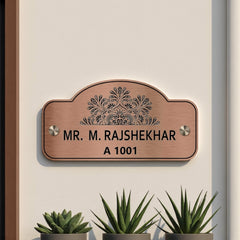Copper SS Engraving Nameplate with Duco Colored Letters | M RAJSHEKHAR