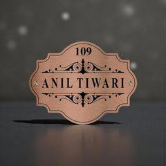 Copper SS Engraving Nameplate with Duco Colored Letters | ANIL TIWARI