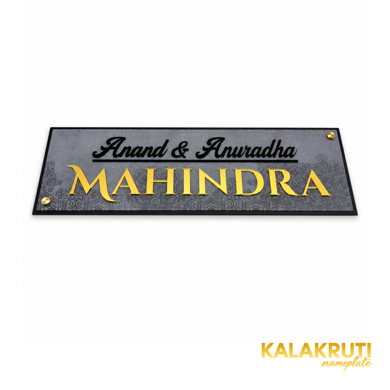 KKAA0034 acrylic nameplate — additional elevated view