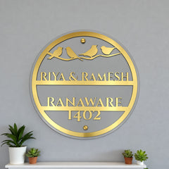 KKAA0036 acrylic nameplate — installed hero
