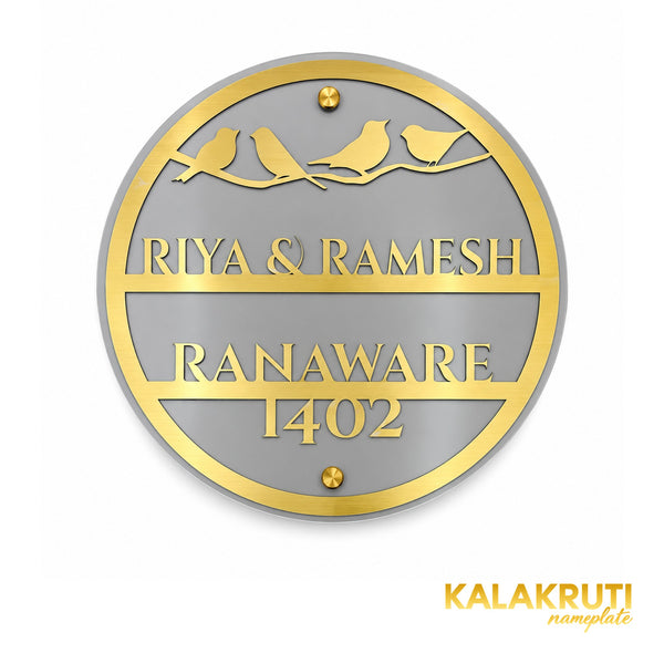 KKAA0036 acrylic nameplate — front view