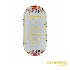 KKAA0037 acrylic nameplate — front view