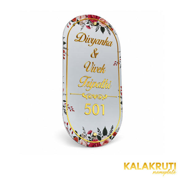 KKAA0037 acrylic nameplate — left angle