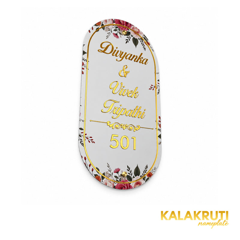 KKAA0037 acrylic nameplate — additional elevated view