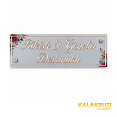 KKAA0038 acrylic nameplate — front view