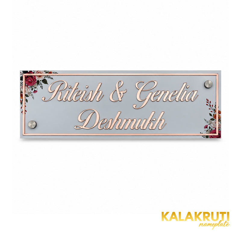 KKAA0038 acrylic nameplate — front view