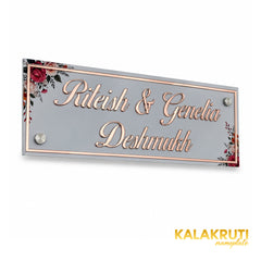 KKAA0038 acrylic nameplate — left angle