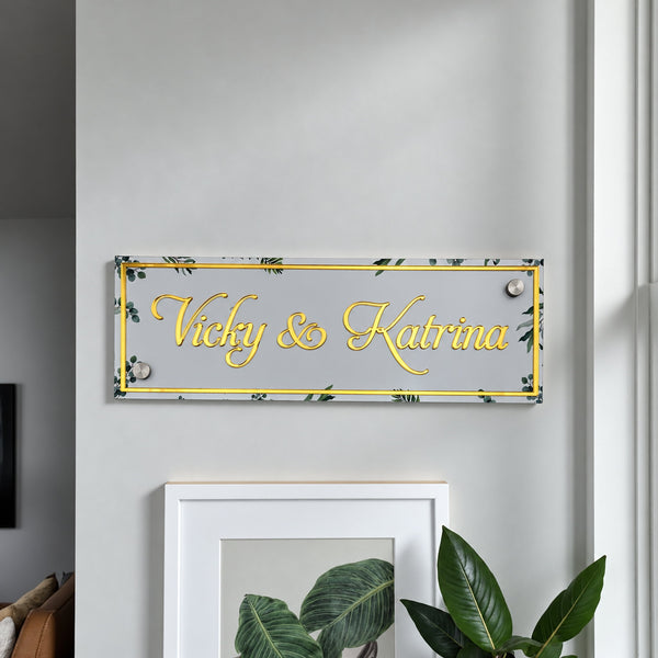 KKAA0039 acrylic nameplate — installed hero