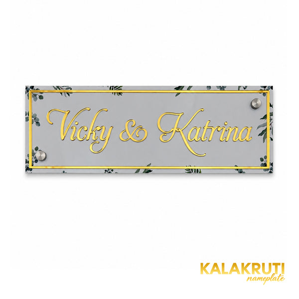 KKAA0039 acrylic nameplate — front view