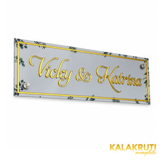 KKAA0039 acrylic nameplate — left angle