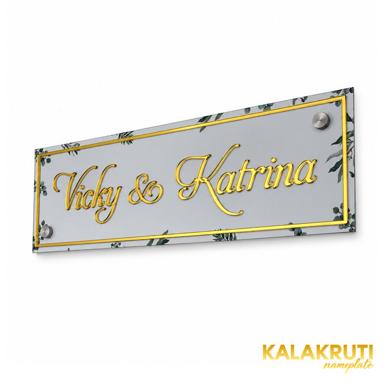 KKAA0039 acrylic nameplate — right angle
