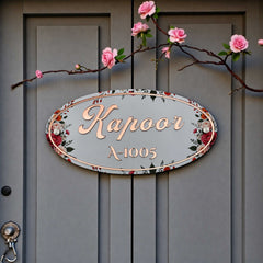 KKAA0040 acrylic nameplate — installed hero