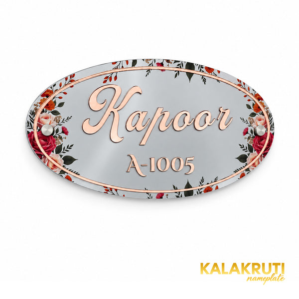 KKAA0040 acrylic nameplate — left angle