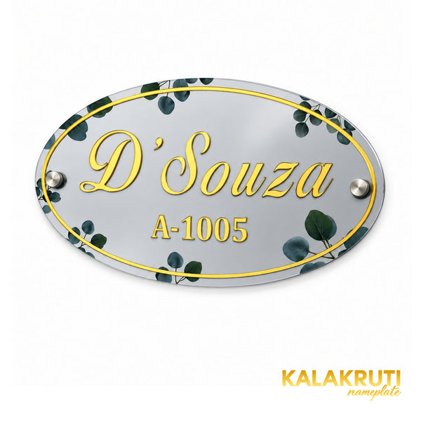 KKAA0041 acrylic nameplate — right angle