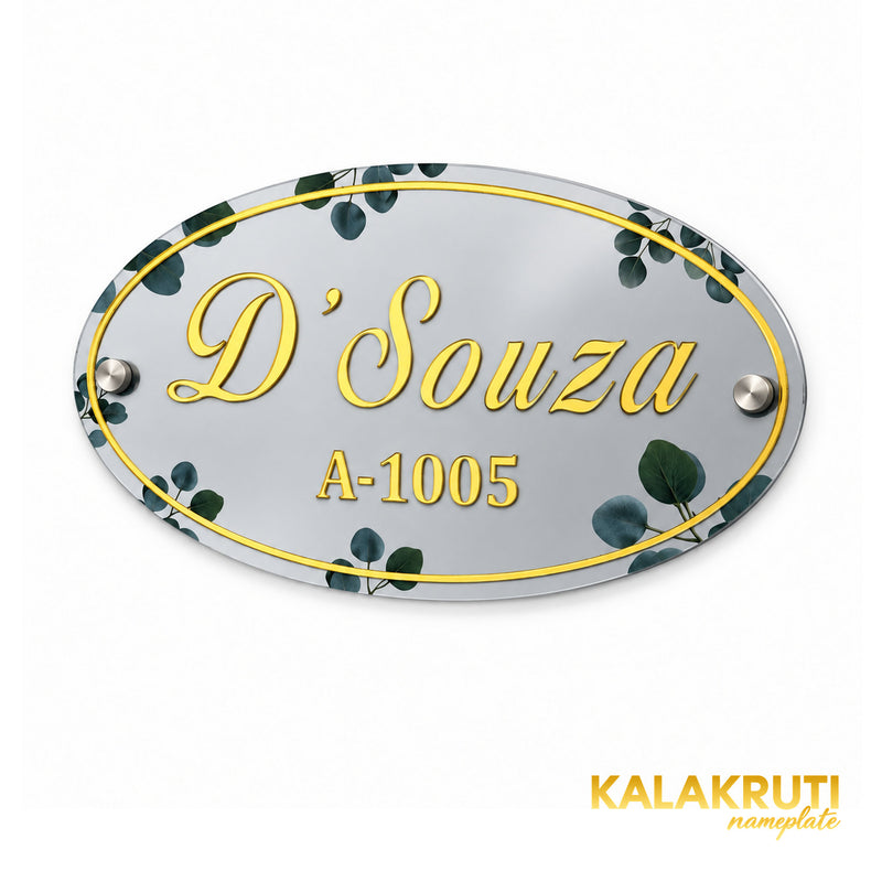 KKAA0041 acrylic nameplate — right angle