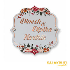 KKAA0043 acrylic nameplate — additional elevated view