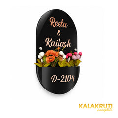 KKAA0044 acrylic nameplate — left angle