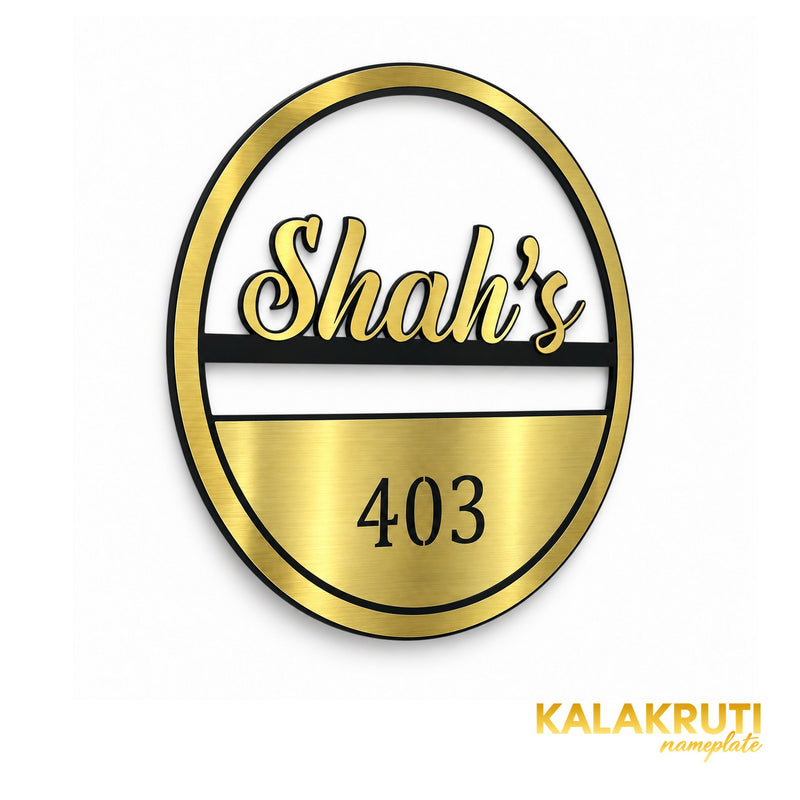 KKAA0045 acrylic nameplate — left angle