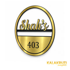 KKAA0045 acrylic nameplate — right angle