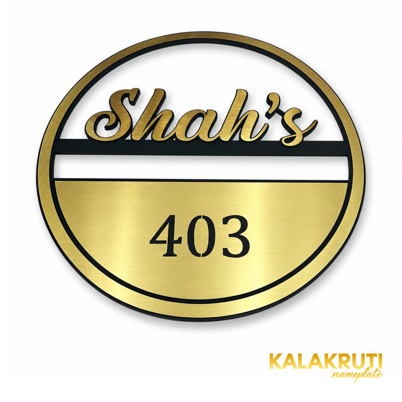 KKAA0045 acrylic nameplate — additional elevated view