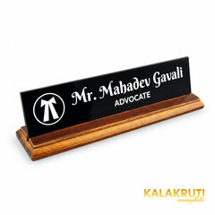 Mahadev Gavali desk nameplate, left angle