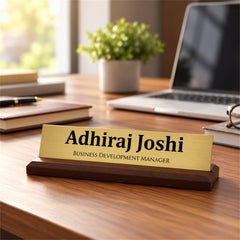 Adhiraj Joshi desk nameplate, table