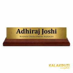 Adhiraj Joshi desk nameplate, front