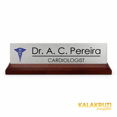 Dr. A. C. Pereira desk nameplate, front