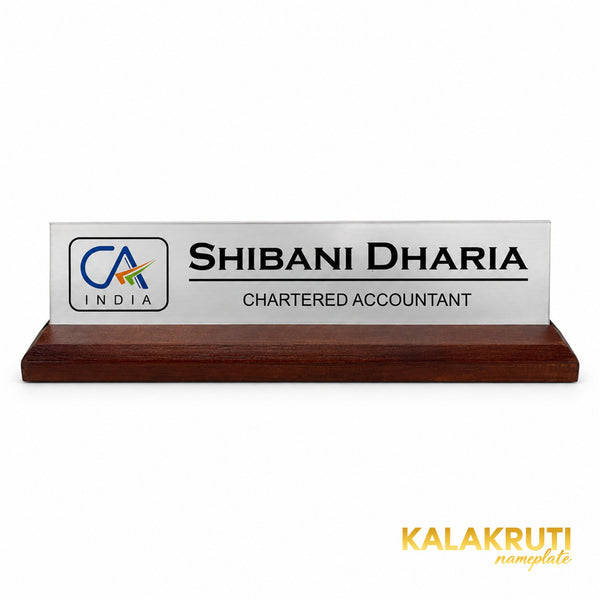 Shibani Dharia desk nameplate, front