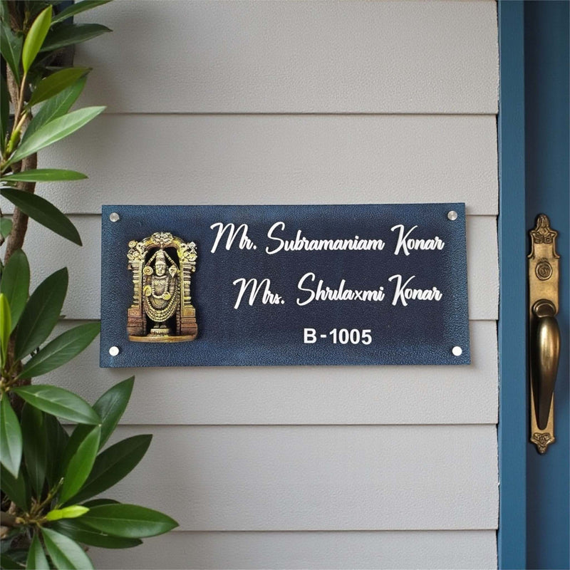 KKHC0011 handcrafted nameplate — installed