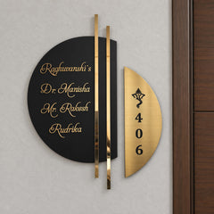 Raghuwanshi's nameplate shown installed at a residential entrance