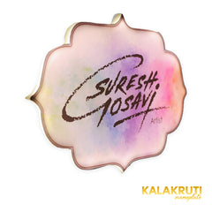 Suresh Gosavi Artist multicolour acrylic LED nameplate - left angle LED on