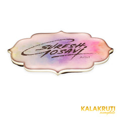 Suresh Gosavi Artist multicolour acrylic LED nameplate - low angle LED on