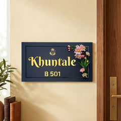 KKLEDN0029 Khuntale B 501 floral LED nameplate - Installed LED off